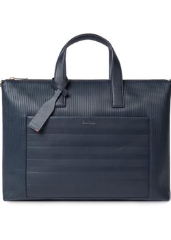 Paul Smith Striped Embossed Leather Briefcase 16" Laptop Bag