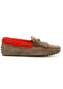 Tods Gommino Shearling-Lined Suede Driving Shoes Loafers UK9/US9.5-10