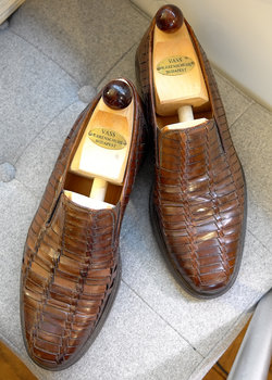 Preowned MEZLAN Loafers Brown Woven