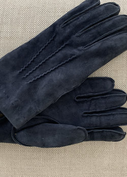 **SOLD!** NWT Blue Suede Cashmere-Lined Gloves SZ 7.5