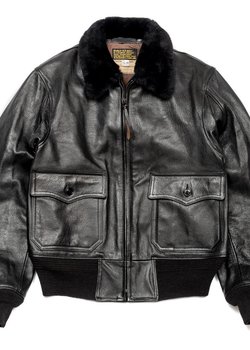 Buzz Rickson's William Gibson G-1 Goat Black Flight Leather Jacket BR80491