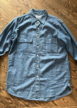 Kenneth Field Chambray Work Shirt Size L