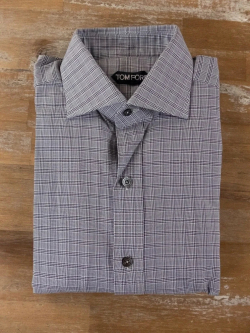 TOM FORD plaid cotton shirt - Size 40 / 15.75 - NWT