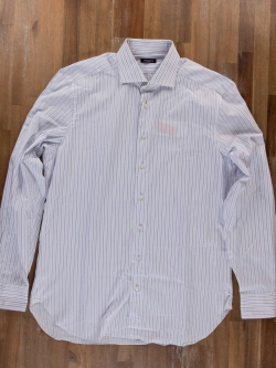 SARTORIO KITON striped cotton dress shirt - Size 42 / 16.5