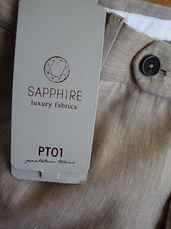 PT01 Sapphire Estrato Linen-Wool Slim Fit; EU52