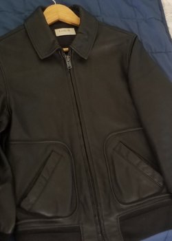 Louis W x APC black leather jacket XS