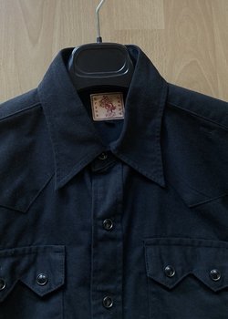 Brycelands Sawtooth Westerner Black Denim Shirt 36