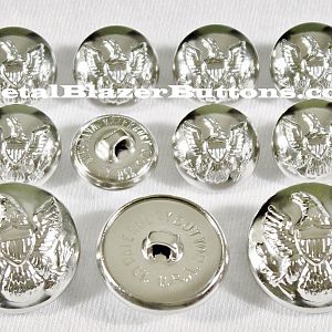 ***POLISHED CHROME***
AMERICAN CIVIL WAR 
UNION ARMY EAGLE
11-PIECE SINGLE  BREASTED
METAL BLAZER BUTTON SET