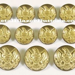 ***VINTAGE GOLD***
AMERICAN CIVIL WAR 
UNION ARMY EAGLE 
11-PIECE SINGLE  BREASTED
METAL BLAZER BUTTON SET