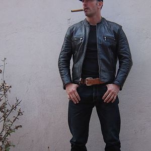 Aero Cafe' Racer in Front Quarter Horsehide!  Great looking leather jacket!