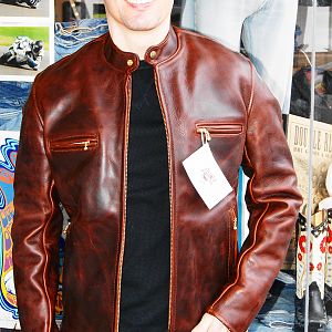 Aero Cafe' Racer in Front Quarter Horsehide!  Great looking leather jacket!