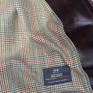 Aero Sheene in Front Quarter Horsehide with Minto Check Tweed Lochcarron Liner from Insurrection Performance / Thurston Bros. Rough Wear (206) 550-3545