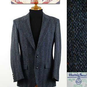 Blue Harris Tweed jacket.
