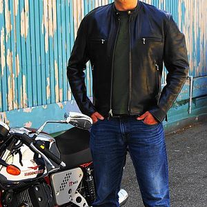 Aero Cafe' Racer in front quarter horsehide