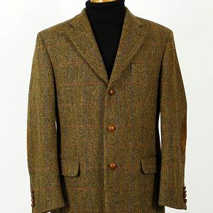 Green Harris Tweed mens jacket.