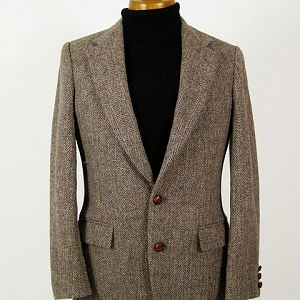 Slim fit Harris Tweed jacket.