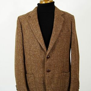 Harris Tweed sport coat with patch pockets.