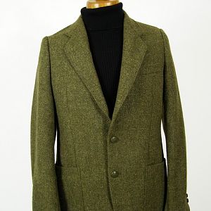 Mens green Harris Tweed jacket.