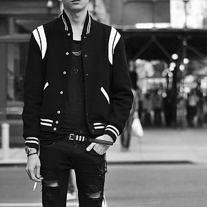 Saint Laurent teddy jacket 3 passant belt