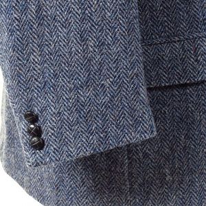 Blue Herringbone Harris Tweed Jacket