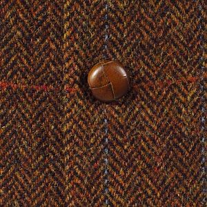 Herringbone Wool Harris Tweed Jacket With Overcheck