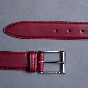 Burgundy Leather Belt