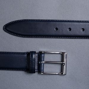 Navy Leather Belt