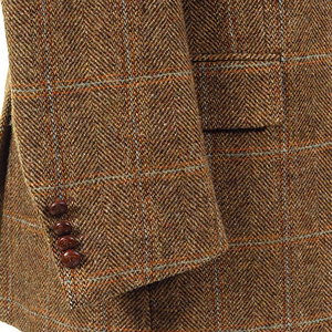 Barutti Superfine Harris Tweed Jacket With Leather Orb Logo Buttons