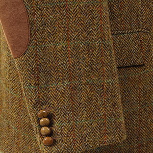 Barutti Harris Tweed Jacket With Elbow Patches