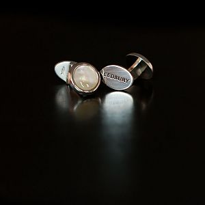 The Monroe Cuff Links, crafted in partnership with Joe Rhames, Charlottesville, VA.