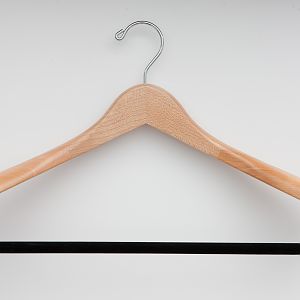 Luxury Suit Hanger in the natural finish.