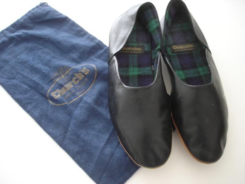 church's mens leather slippers