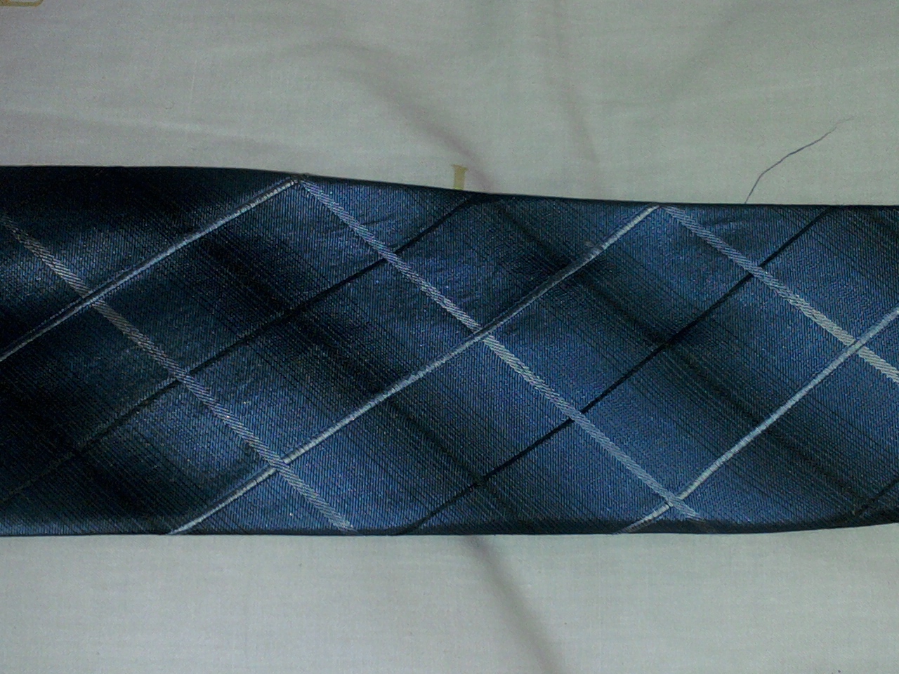 Blue and Black checked tie