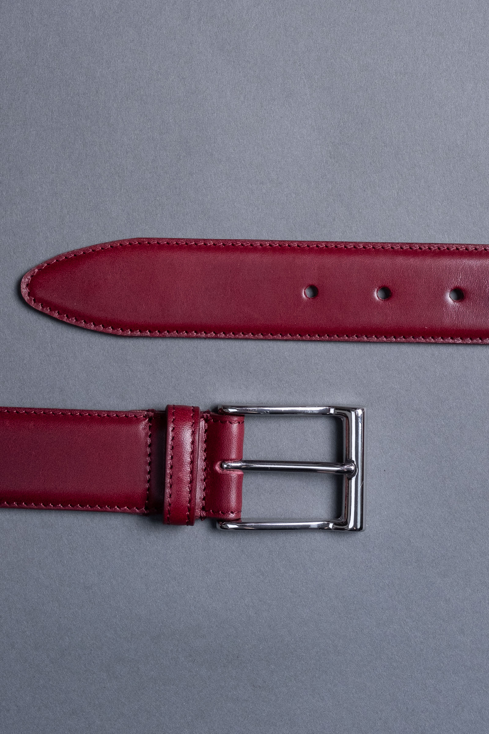 Burgundy Leather Belt