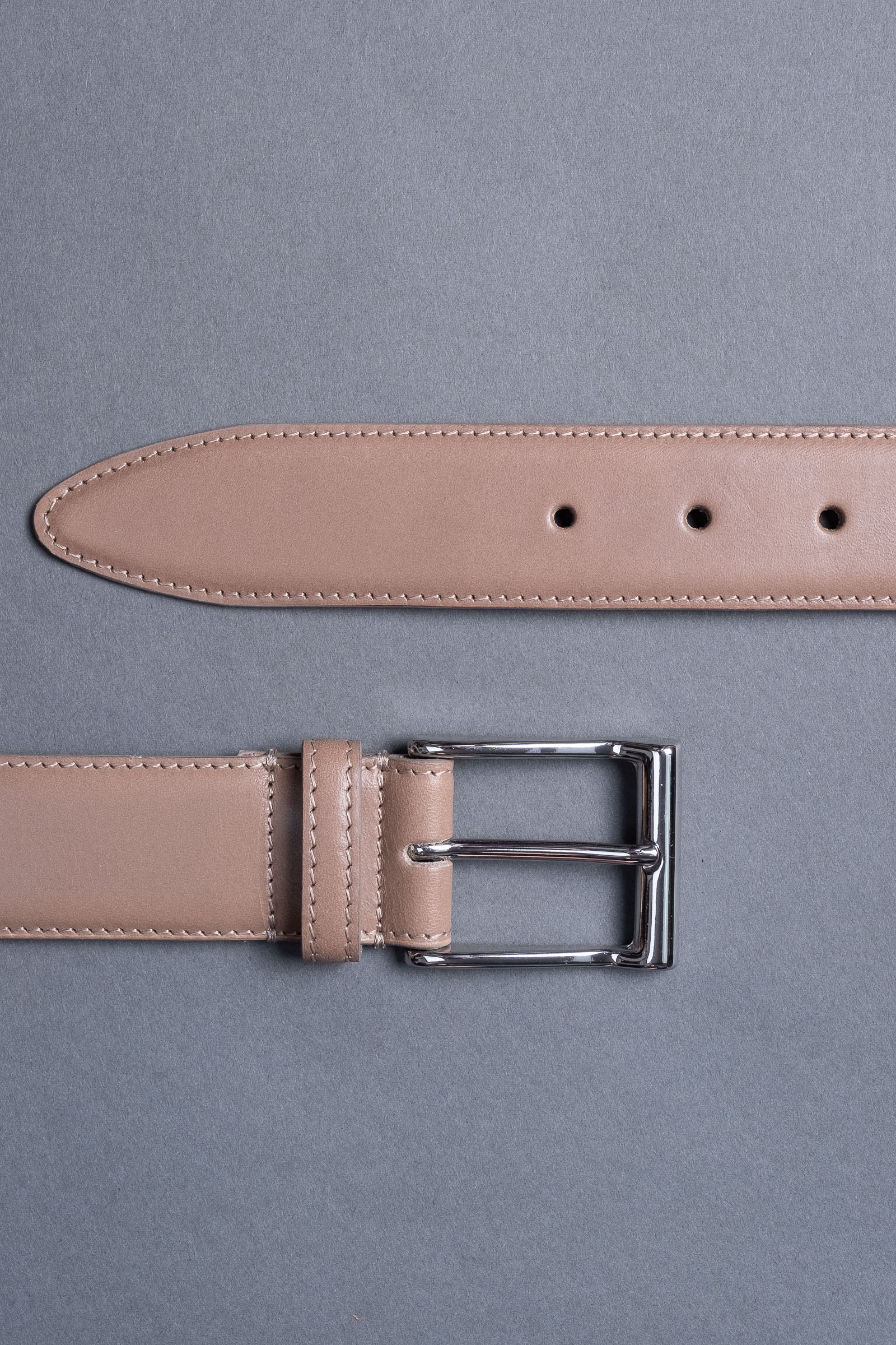 Gray Leather Belt