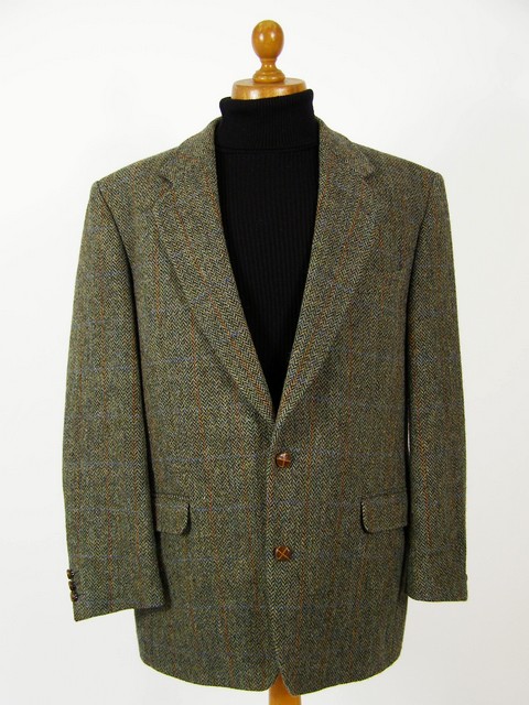 Green Harris Tweed sport coat.