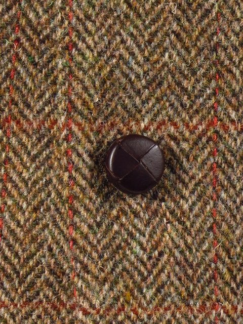 Herringbone Harris Tweed Jacket With Windowpane Check